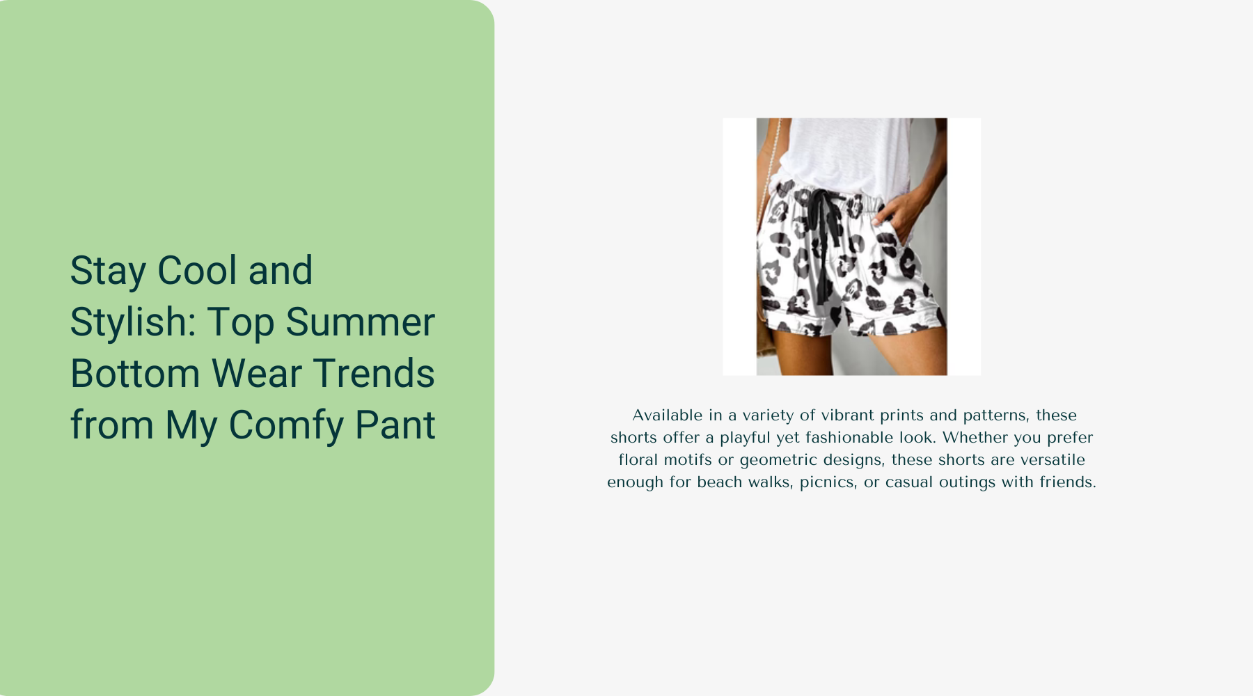 Stay Cool and Stylish: Top Summer Bottom Wear Trends from My Comfy Pant