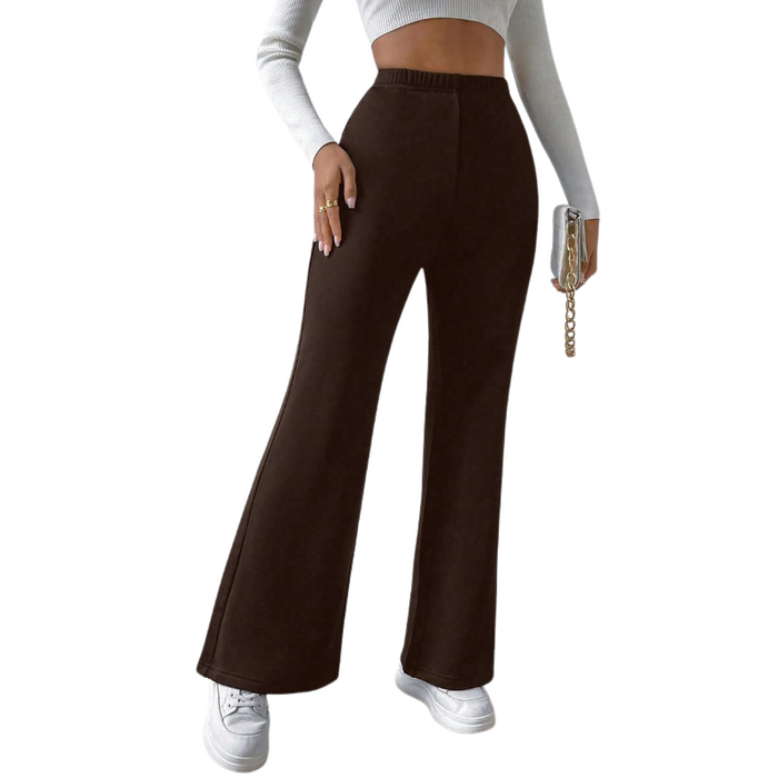 High Rise Flare Leg Thermal Pants