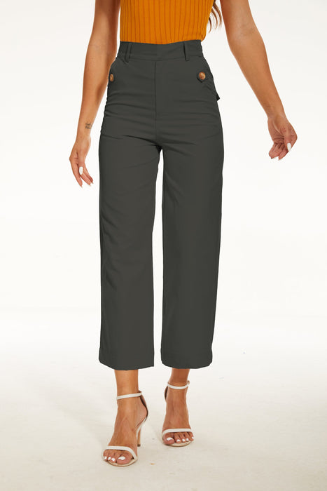 Twill Wide Leg Pant