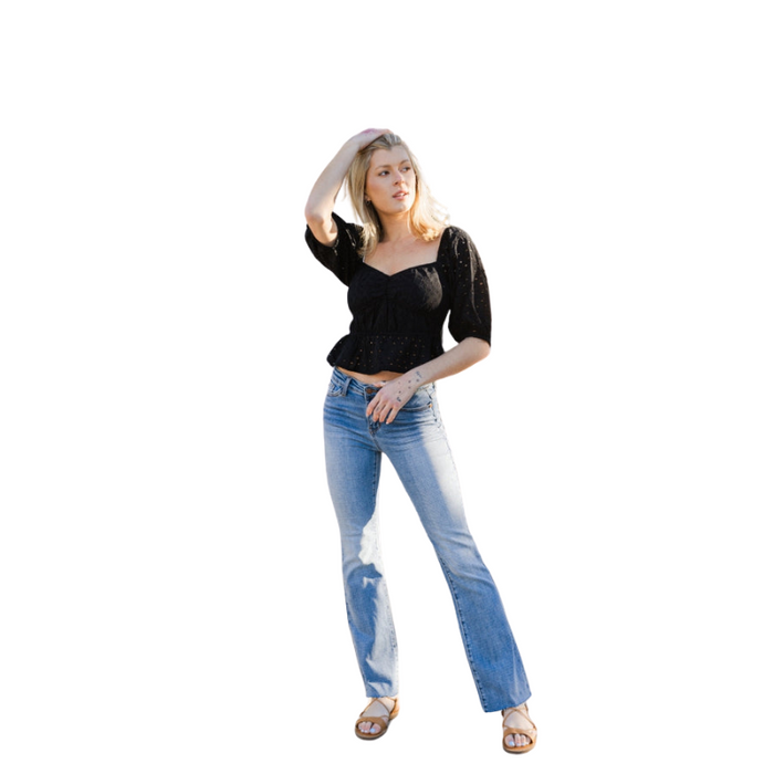 Judy Mid Rise Tummy Tuck Bootcut Jeans