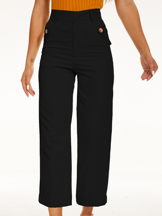 Twill Wide Leg Pant