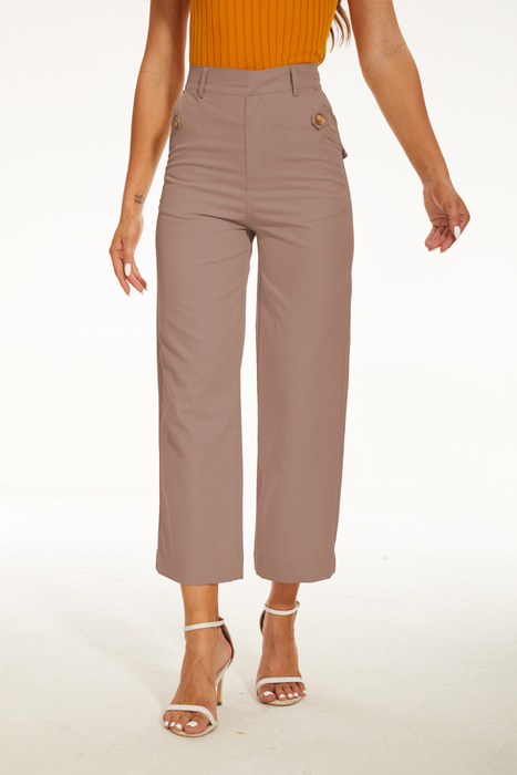 Twill Wide Leg Pant