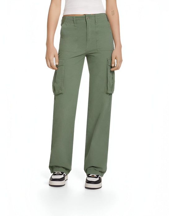 Adjustable Straight Leg Cargo Pants