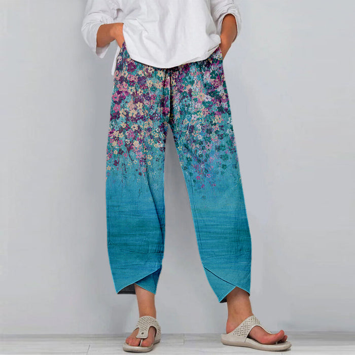 Hipster Small Floral Sportswear Pants