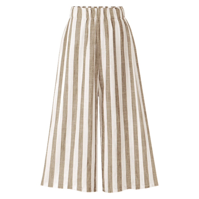 Thin Loose Striped Pants High Waisted Style