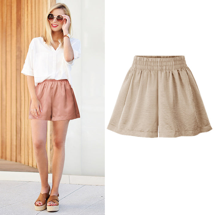 Ice Silk Wide Leg Thin Shorts