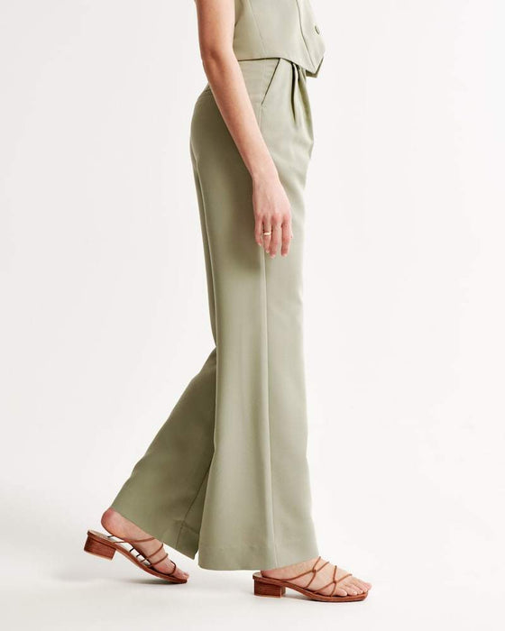 Summer 2023 Icy Tailored Crepe Wide-Leg Pants